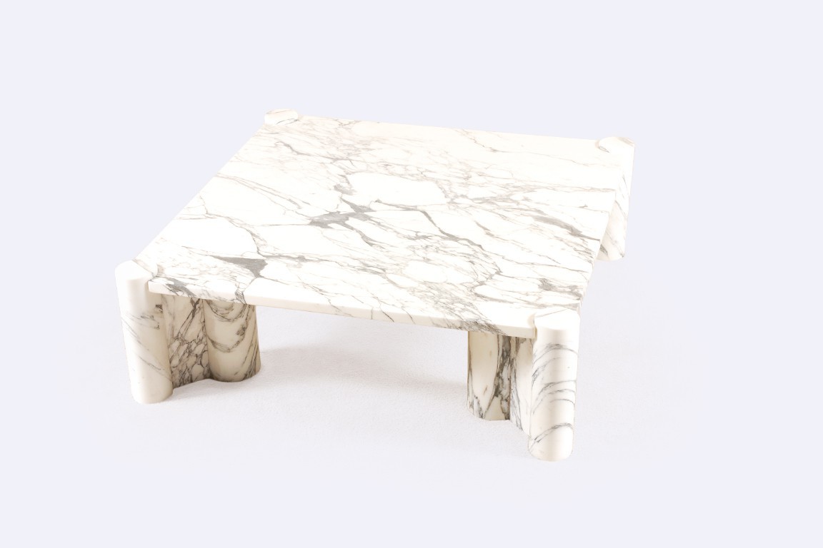 gae aulenti knoll marble calacatta jumbo coffe table 1960