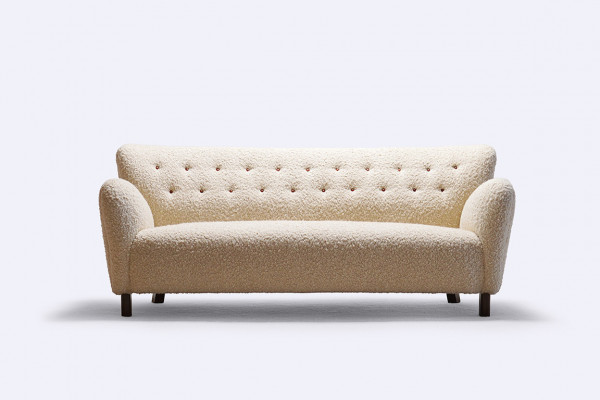 fritz hansen sofa 1669 danish vintage wool 1940 design 1950