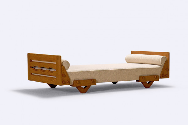 guillerme chambron votre maison oak daybed settee sofa 1960