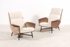 claude delor armchair velvet wool french steel 1950 design