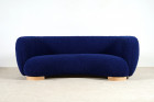 curved sofa banana danish vintage scandinavian nobilis blue