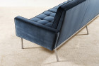 florence knoll 67 sofa velvet navy blue vintage design 1960