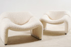 pierre paulin groovy f598 wool armchair artifort 1970 design