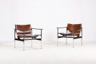 pollock knoll sling chair armchair 657 design leather 1960