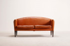 illum wikkelso canapé v12 cuir marron vintage design 1960