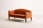 illum wikkelso canapé v12 cuir marron vintage design 1960