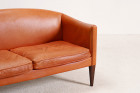 illum wikkelso canapé v12 cuir marron vintage design 1960