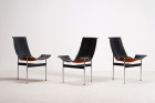 katavolos kelley littell t-chair laverne cuir noir 1950 1960