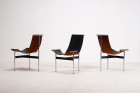 katavolos kelley littell t-chair laverne cuir noir 1950 1960