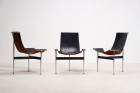 katavolos kelley littell t-chair laverne cuir noir 1950 1960