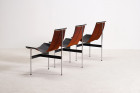 katavolos kelley littell t-chair laverne cuir noir 1950 1960