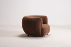 armchair ball danish vintage brown 1940 1950 design wool