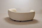 sofa curved danish wool design banana white 1940 1950 seat