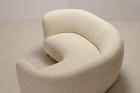 sofa curved danish wool design banana white 1940 1950 seat